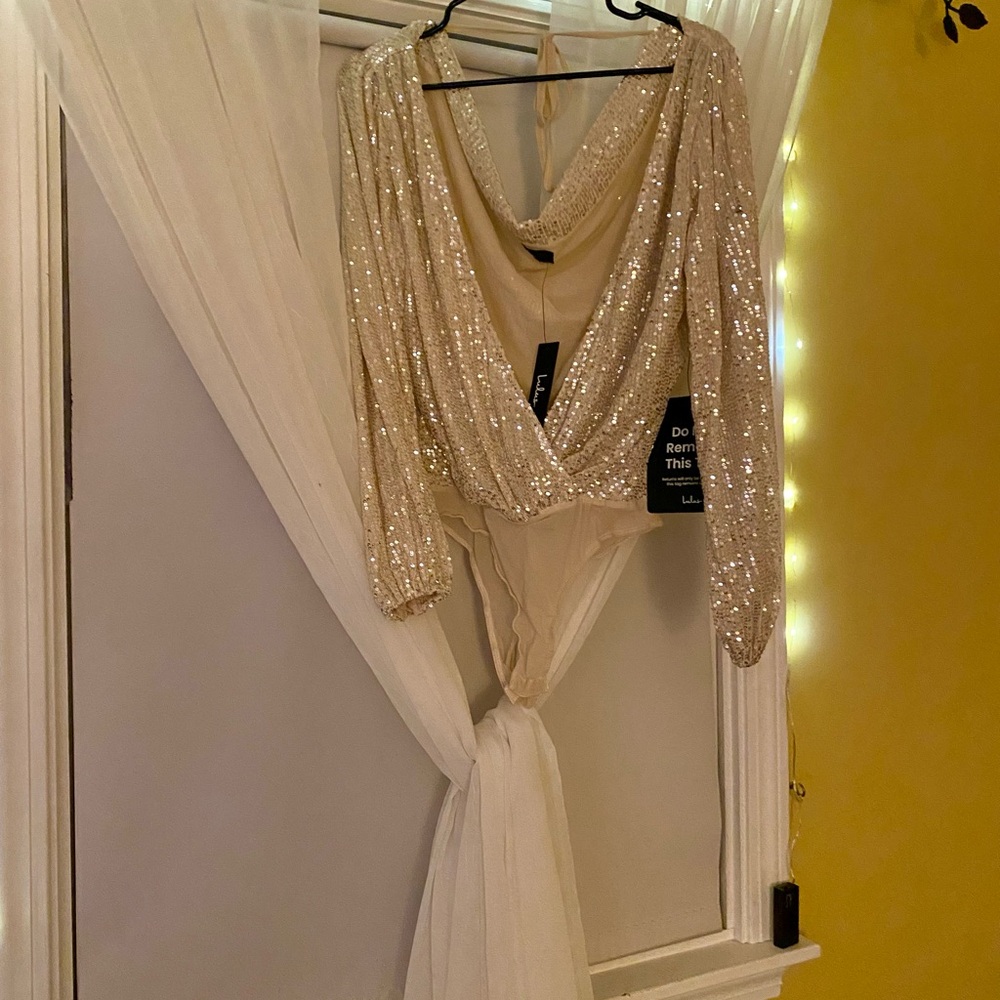 Sequin Long Sleeve Bodysuit